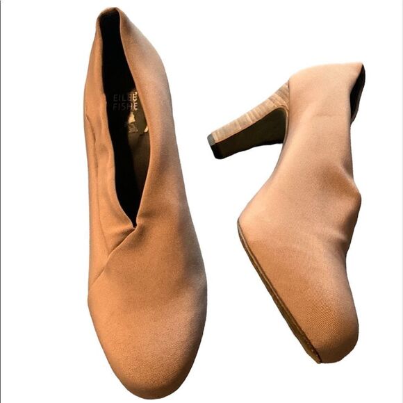 Eileen fisher peek grograin brown booties size 7.5 - Picture 1 of 10